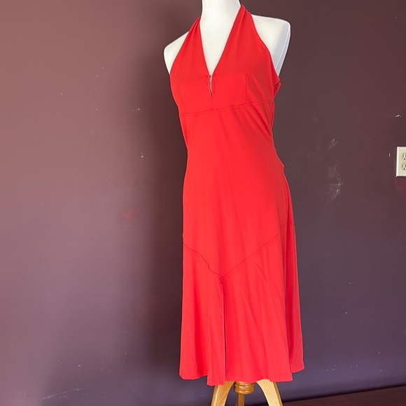 Elegant Red Halter Dress by AX size L - Picture 1 of 9